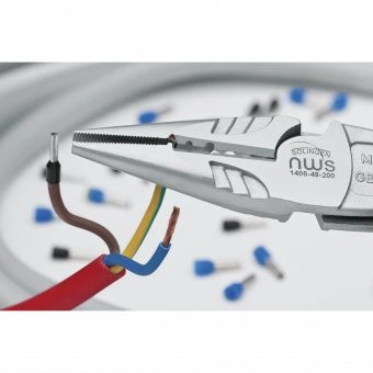 NWS  Плоскогубці комбіновані "Ergo Multi" з ізольов. ручками VDE до 1000 В: вигнуті 45°, L= 200 мм |
