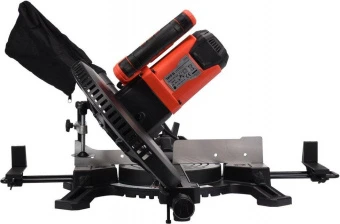 YATO Пила торцьовальна з протяжкою YATO: P=1.8кВт,диск Ø=255/25.4(30.0мм, різ 90°-45° (Дерево/Метал)