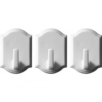 VOREL Гачки настінні самоклеючі, набір 3 шт.  | 74731