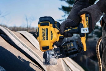 Пістолет цвяхозабивний барабанний акумуляторний DeWALT, 18В XR Li-Ion 2 Аг, безщітковий, діаметр/дов