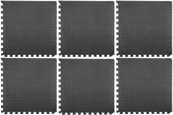 YATO Килимки підстилкові YATO, 60х 60 см, t= 12 мм, 6 шт., з'єднуються "ластівковим хвостом"  | YT-0