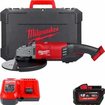 MILWAUKEE Шліфмашина кутова акумуляторна , M18 FLAG230XPDB-121C, Ø230мм  | 4933464115