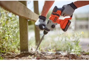 Перфоратор акумуляторний BLACK+DECKER, SDS-Plus, 18 В, 1.2 Дж, 3 режими