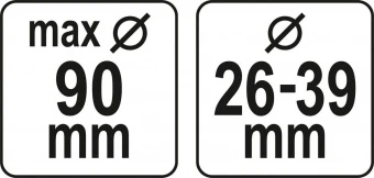 YATO Насадка пиловловлювальна YATO при свердлінні корончатими свердлами Ø≤90 мм, зона дії 26-39 мм  