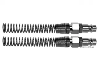 YATO Швидкоз'єднувальні наконечники YATO з пружиною, до шлангу Ø=6х10 мм, 2 шт.  | YT-24103