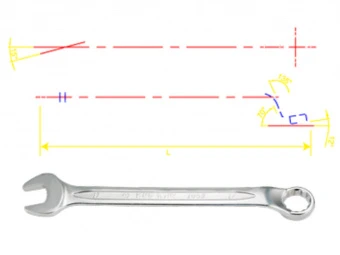 KING TONY Ключ рожково-накидной с изгибом 45° 6mm | 1063-06