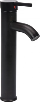 FALA Змішувач води для умивальника, високий "RETRO BLACK 2" з кульовим регулятором  | 75812