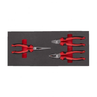 MILWAUKEE Набор плоскогубцев из 3 шт., пенопластовая вставка | 4932493256