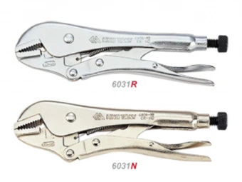 KING TONY Зажим с фиксатором L=254 мм прямой, хром | 6031-10R