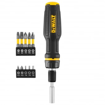 DeWALT Викрутка - набір "FULL FIT Telescoping", з бітами 10 шт: біти 25 мм: SL, PH, SQ