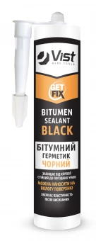 Герметик бітумний, чорний, 280 мл Getfix | 12-284