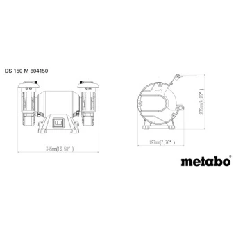 Точильний верстат з двома шліфкругами Metabo DS 150 M (0.37 кВт) (604150000)