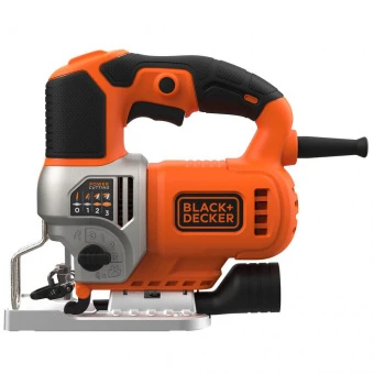 Пила лобзикова мережева BLACK + DECKER, 650 Вт, швидкість 0 - 3.100 хід/хв, кут розпилювання: 0-45 °