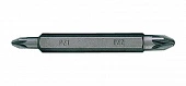 KING TONY Бита торцевая 1/4" PZ1 х PZ2 L=60мм двусторонняя (уп.10) | 1360012Z