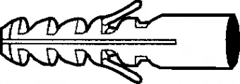 Дюбель розпірний  нейлон, без бортика. Розмір  5х25 під шуруп Ø 3,0-4,0