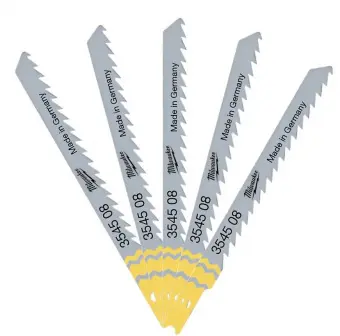 MILWAUKEE Полотна для лобзика А5035/А5041 , 75мм/ крок зуба 4,0мм, (5шт) | 4932354508