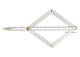 YATO Кутомір алюмінієвий на шарнірах YATO: зовн./внутр. діапазони 10-170°/5-85°, довжина шкали- 380м