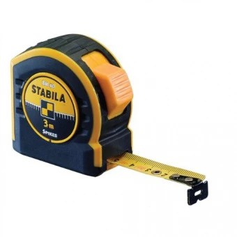 STABILA Рулетка Type BM40 : L= 3 м х 16 мм, поліамідне покриття стрічки, гачок Spikes | 17736