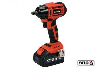 YATO Гайковерт ударний акумуляторний безщітковий YATO: квадрат- 1/2", 250Нм, Li-Ion 18В, 3 Агод +кей