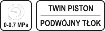YATO Насос ножний подвійний YATO з манометром  | YT-7350
