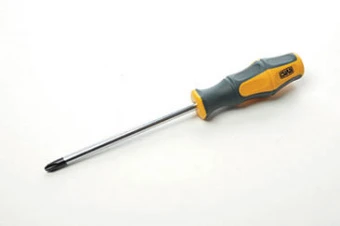 Отвертка крестовая обрезиненная рукоятка СrV PH3х150мм (Phillips) (двухкомпонентная) СИЛА