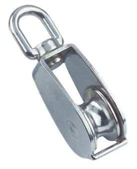 Блок нержавеющий такелажный с латуным шкивом /// 8393