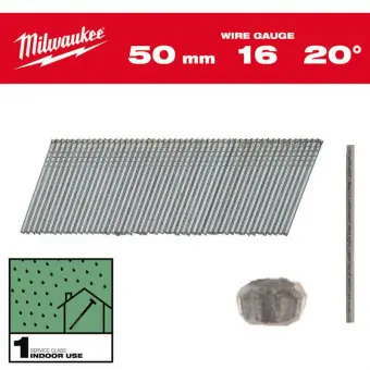 MILWAUKEE Цвяхи 16G, 20°/50мм, (2000шт.) | 4932492585