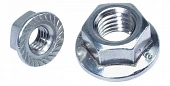 Гайка с фланцем зубчатая М 6 DIN 6923