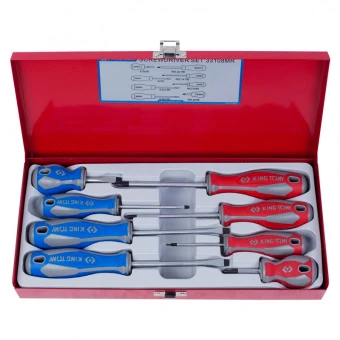 KING TONY Набор отверток в кейсе (PH, SL) 8 предметов | 33108MR