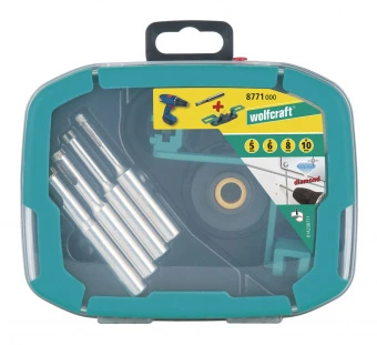 Wolfcraft набор алмазных сверл Ø 5, 6, 8, 10 // 8771000