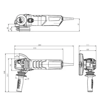 Кутошліфувальна машина Metabo WEV 15-125 Quick HT (1.55 кВт, 125 мм) (600562000)