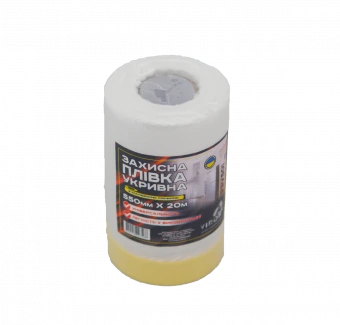 VIROK Плівка захисна з малярним скотчем 550мм х 20м х 1,6мм  | 23V501