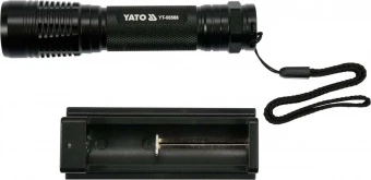 YATO Ліхтар світлодіодний (XPG3 CREE) YATO, акумулят. Li-Ion- 2.2A, Р=6 Вт, Ф=500 lm. Ø=28ммx120мм  