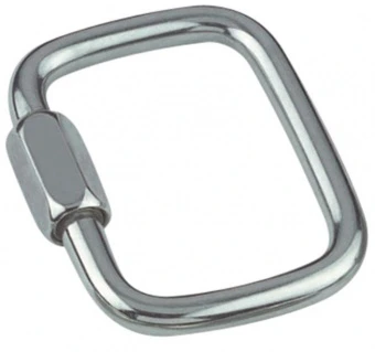 Карабин винтовой из нержавеющей стали (форма прямоугольная) /// 814654