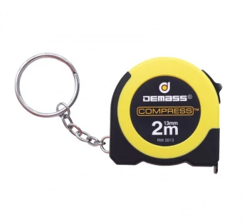 DEMASS Рулетка измерительная Compress mini, 2мx13мм, желтая