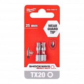 MILWAUKEE Біта SHOCKWAVE , TX20, 25мм, (2шт) | 4932430874