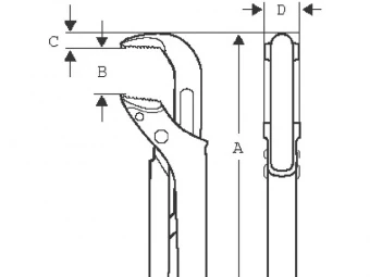 BAHCO 140 Ключ трубный универсальный; захват до 3/4"; губки закаленные
