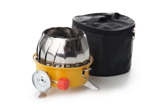 Портативная газовая плита Тюльпан с ветрозащитой 210*210*100мм СИЛА