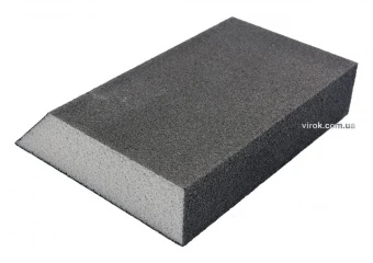 VOREL Губка шліфувальна трапецевидна : Р120, 125х 90х65 мм, h= 25 мм 4-стороння  | 08304