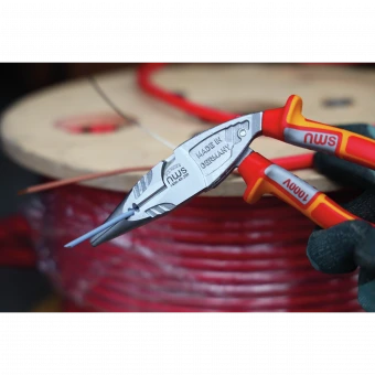 NWS  Плоскогубці комбіновані "Ergo Multi" з ізольов. ручками VDE до 1000 В: вигнуті 45°, L= 200 мм |