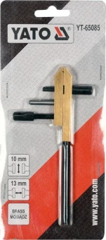 YATO Лещата ручні латунно-сталеві YATO: губки- 10 мм, розвід губок- 13 мм  | YT-65085