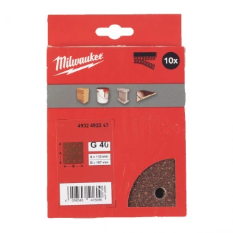 MILWAUKEE Шлифовальные листы 115 X 107 H&L GR 40 - 10 PCS | 4932492242