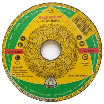 Klingspor Круг відрізний С24 Extra 115х2,5х22 випуклий, камінь