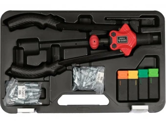 YATO Заклепочник дворучн YATO для гвинтов заклепок М4- М8; l= 360мм з головками і заклепк 4 по 10шт,