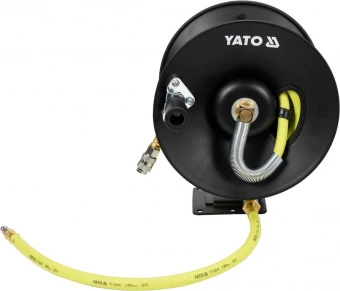 YATO Шланг пневматичний ПВХ на бобіні YATO з швидкоз'єдн. наконеч-ми; Ø=9,5мм макс.тиск 20 Bar, l=15