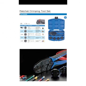 KING TONY Кримпер храповичный для обжима изолированных наконечников 5 Предметов | 67G0005