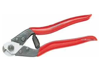 Ножиці до дроту та тросів NWS: Ø≤ 3 мм (сталь), Ø≤ 6 мм (мідь), l= 190 мм