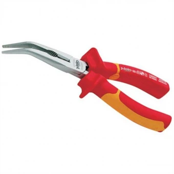 FELO Плоскогубцы-утконосы изогнутые до 1000 В 205 мм 2-х компонентные ручки // 58222510