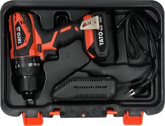 YATO Шуруповерт-дриль ударний акумулят. Li-Ion YATO: V=18 В, крутн.мом.- 40Нм, 2 Агод, патрон Ø≤13 м