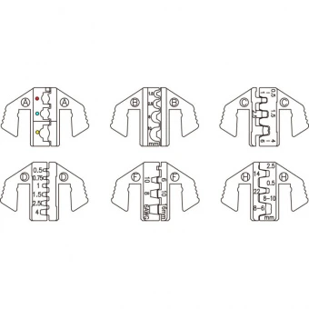 KING TONY Кримпер храповичный для обжима изолированных наконечников, 7 предметов | 42107GX